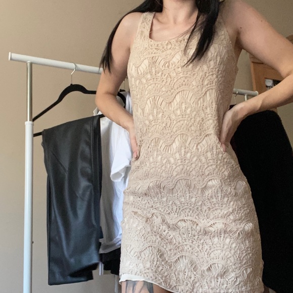 Cream Bohemian Lace Dress - Picture 1 of 6